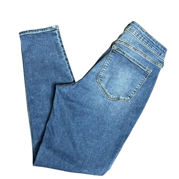 Womens Old Navy Jeans Rockstar Super Skinny Sz 12 Distressed Med Light Distress - Picture 8 of 9